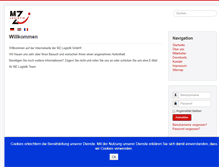 Tablet Screenshot of mz-logistik.de